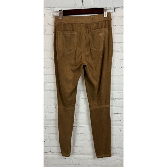 MAX STUDIO camel brown faux suede stretch leggings pants S - Picture 6 of 7